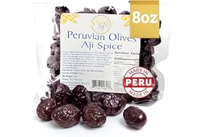 NATURAL ZING Raw Organic Peruvian Black Dried Olives Aji Spices-8 ozs.