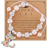 HUTIMY Cat Gift for Women Teenagers Birthday Cute Cats Owners Mom Lady Merch Cat Bracelet