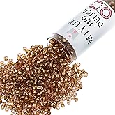 Miyuki Delica Seed Beads – Size 11/0 (1.6 mm), DB2524, Gold Plate Champagne-Lined, 7.2 g, Approx. 1440 Beads, Made in Japan