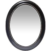 Infinity Instruments Sonore 30 inch by 24 inch Decorative Oval Bathroom Vanity Hanging Mirror Oval Decor Large Beaded Accent 