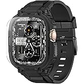 amBand M1 Sport Case Band for Apple Watch Ultra 3/2/1 & SE 3/2/1 & Series 11 10 9 8 7 6 5 4 3 49mm 46mm 45mm 44mm 42mm 41mm 40mm 38mm, Shockproof & Scratch Resistant Rugged Bumper for Men