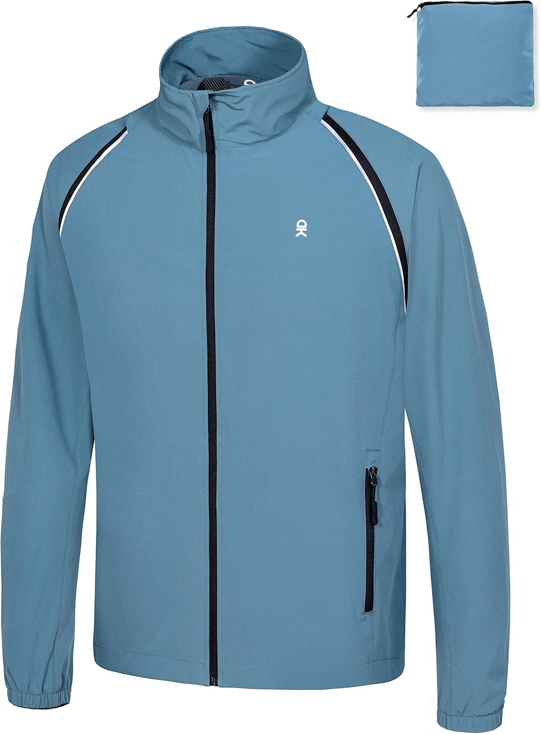 Little Donkey Andy Men's Quick-Dry Running Jacket, Convertible UPF 50+ Cycling Jacket Windbreaker with Removable Sleeves : Clothing