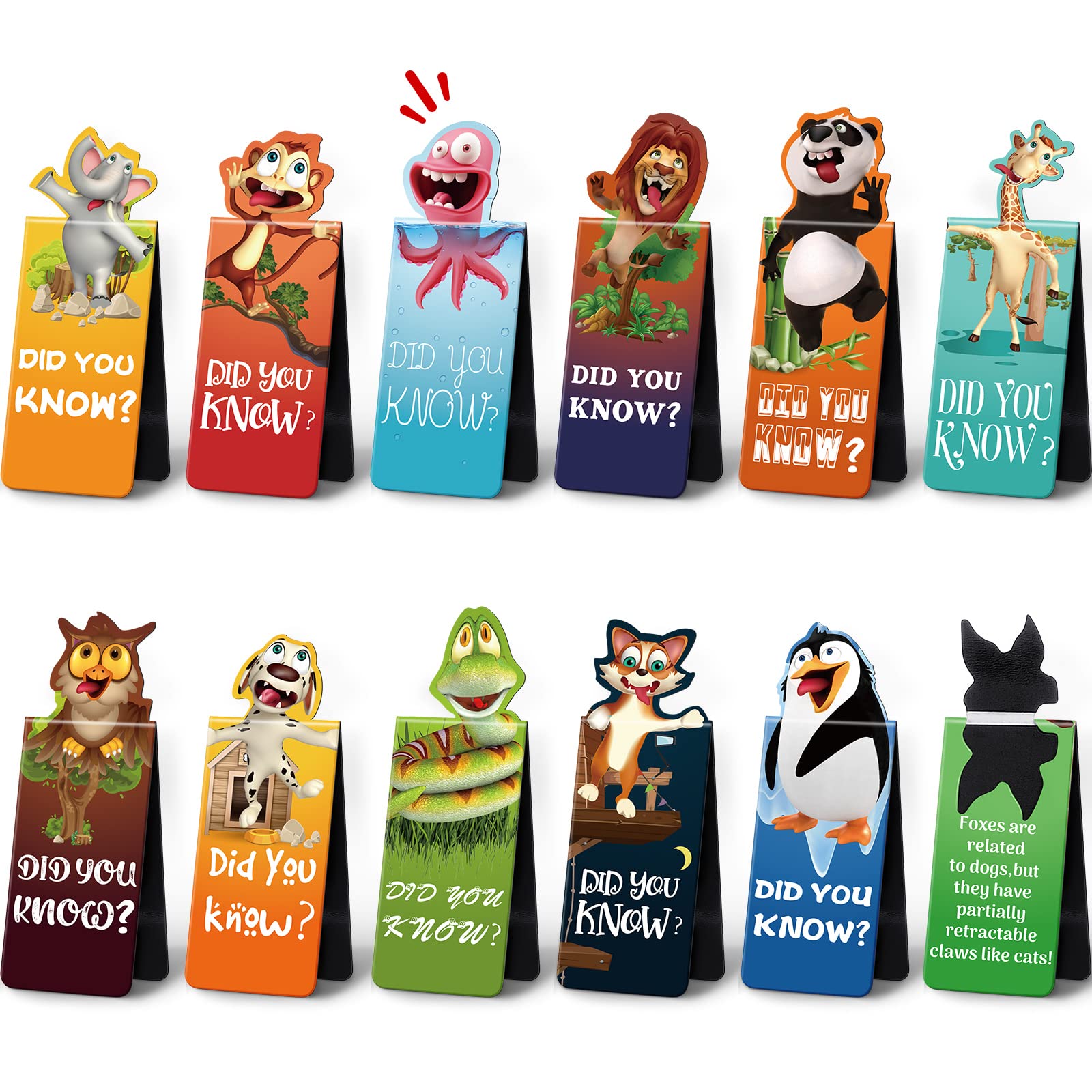 Sepamoon 12 Pcs Animal Magnetic Bookmarks Bulk Magnet Page Clips for Mother’s Day Cute Gifts Funny Animal Book Marker for Book Lovers Reading Party Favor Students Teachers — image 1