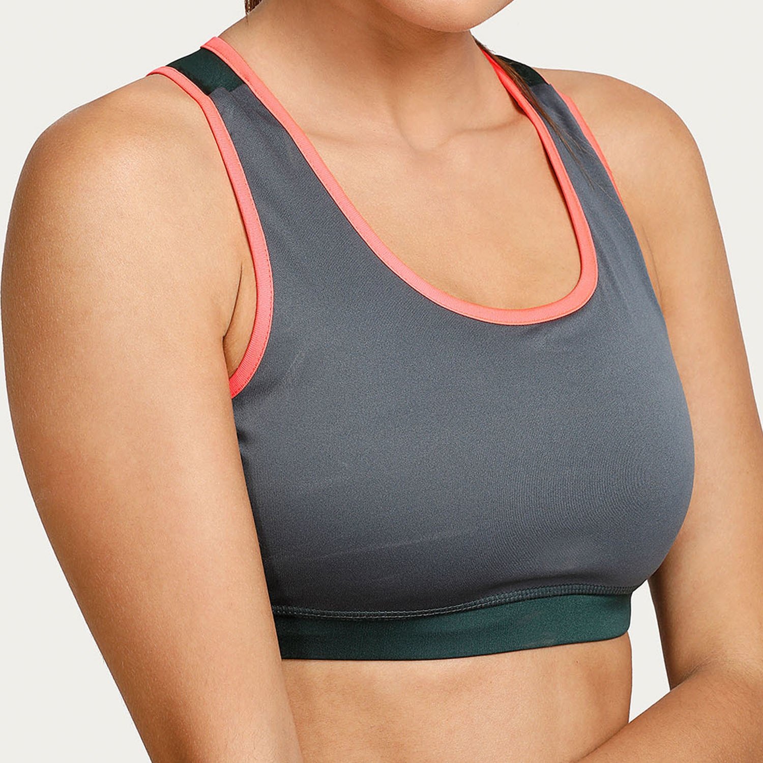 rosaline low impact sports bra- grey