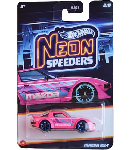 Mattel Hot Wheels '95 Mazda RX-7 Drift, Neon Speeders 4/8 : Amazon
