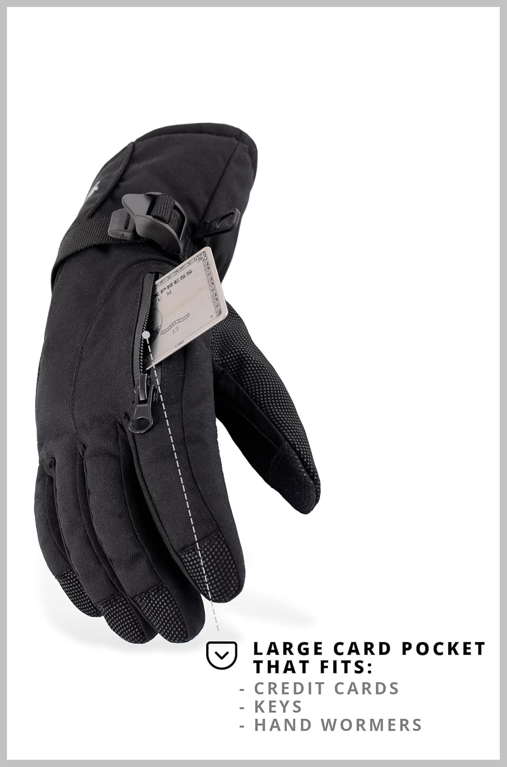 WindRider Rugged Waterproof Winter Gloves | Touchscreen Compatible | Cordura Shell, Thinsulate Insulation | Ice Fishing, Skiing, Sledding, Snowboard | for Women or Men : Clothing