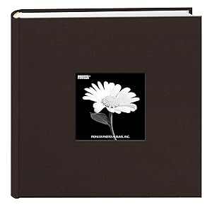 Fabric Frame Cover Photo Album 200 Pockets Hold 4x6 Photos, Chocolate Brown