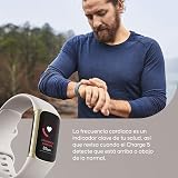 Fitbit Charge 5 Activity Tracker Lunar White Soft Gold Stainless Steel view 4
