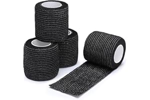 DROK 4/10 Roll Camo Tape Wrap, Camouflage Self-Adhesive Camo Stick Bandage for Outdoor Sports Climbing Camping, 2/3in x 14.76ft for Range Finder Camera Flashlight Bicycle