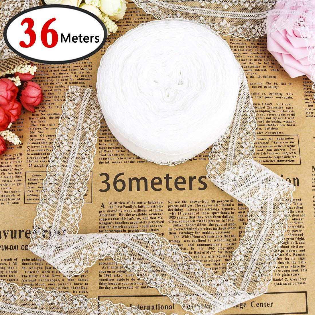 Gemoor 36m Spitzenband Vintage Spitzenbordure Spitzenborte Weiss 3 5cm Breit Fur Diy Handwerk Hochzeit Weihnachten Party Deko Sidra Hospital