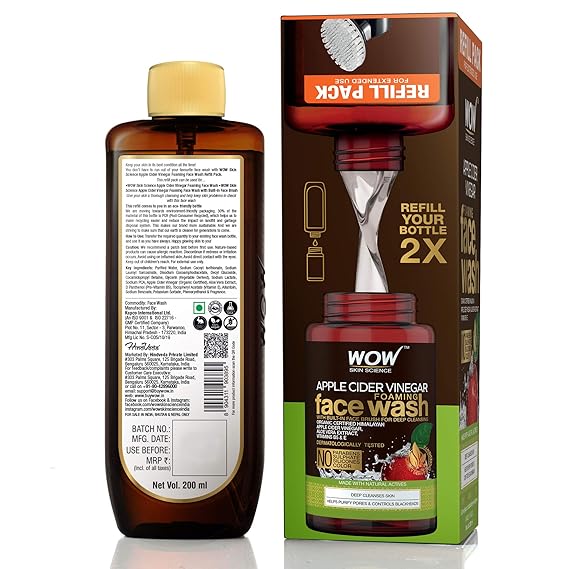 apple cider vinegar foaming face wash