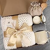 Get Well Soon Gifts for Women, Self Care Gifts Thinking of You Gift Basket Care Package, Feel Better Relaxing Encouraging Gift for Her Sister Wife Girlfriend Best Friend Grandma Coworker (Ivory)