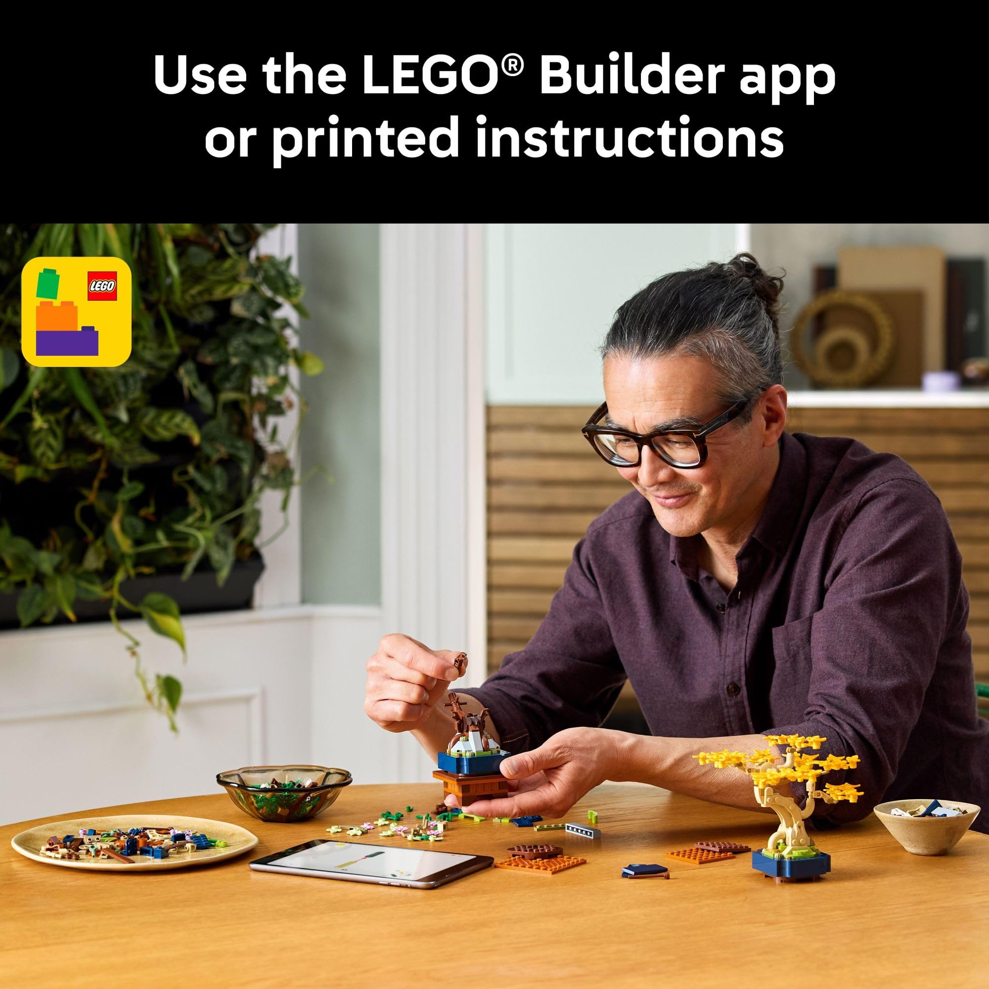 LEGO LEGO Botanicals Mini Bonsai Trees Building Set - Artificial Bonsai Tree Building Blocks for Adults, Ages 18+ - DIY Home and Office Decor for Men and Women - Gift for Christmas - 10373