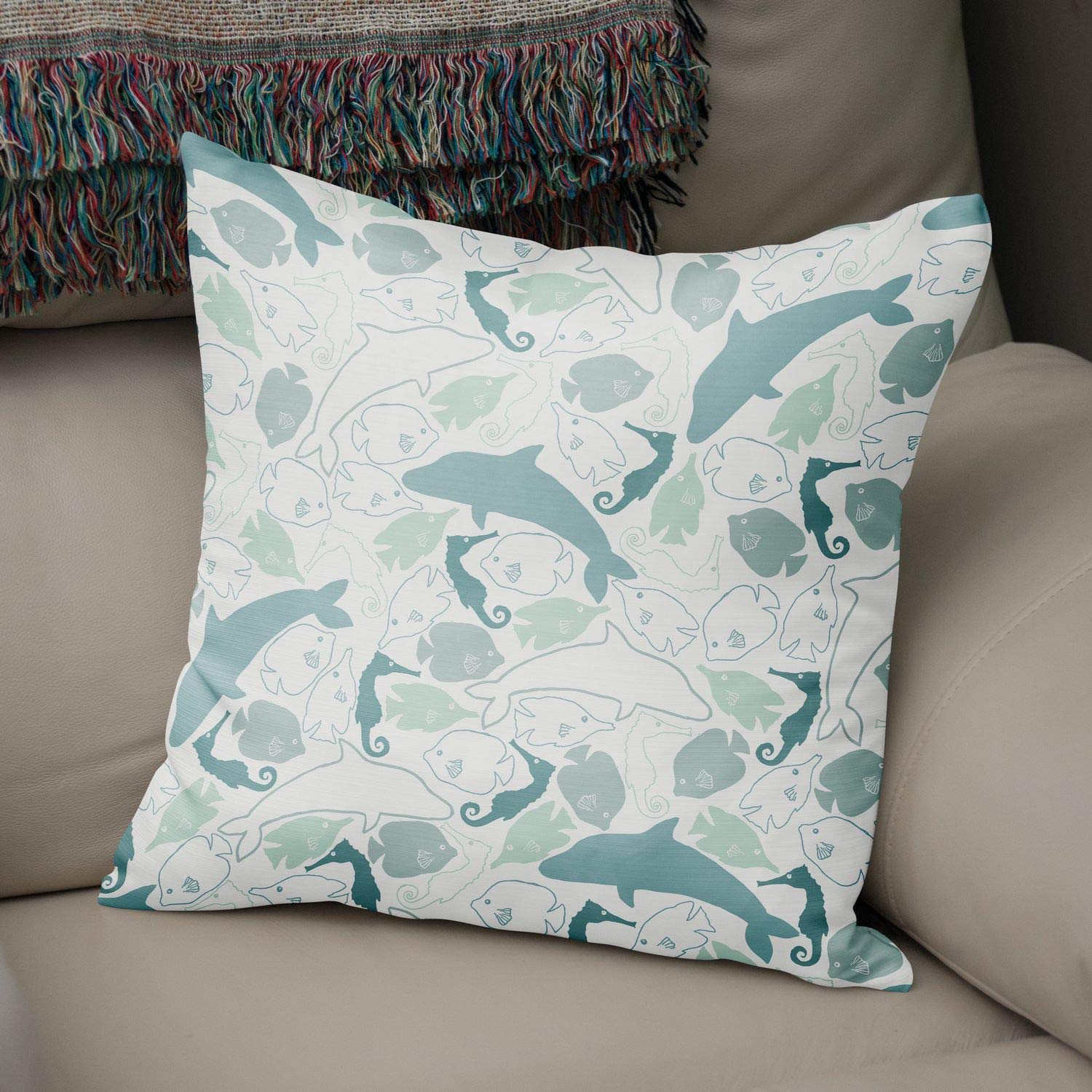 Bonamaison Decorative Cushion Cover Random Pattern, Throw Pillow Covers, Home Decorative Pillowcases for Livingroom, Sofa, Bedroom, Size:50x50 Cm - Designed and Manufactured in Turkey