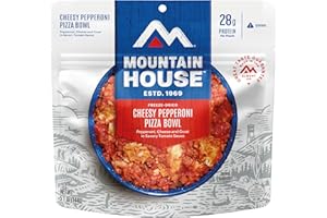Mountain House Cheesy Pepperoni Pizza Bowl | Freeze Dried Backpacking & Camping Food | 2 Servings