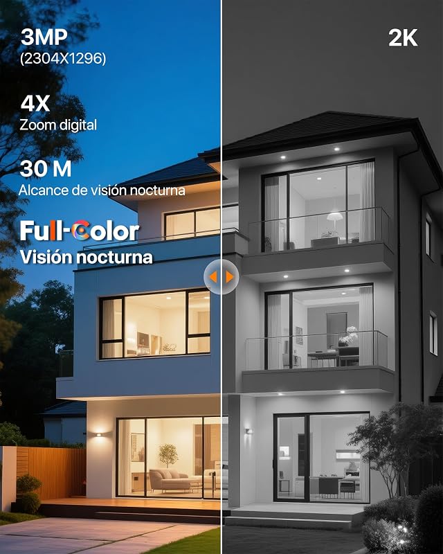 Câmara de Vigilância Exterior WiFi de 6MP