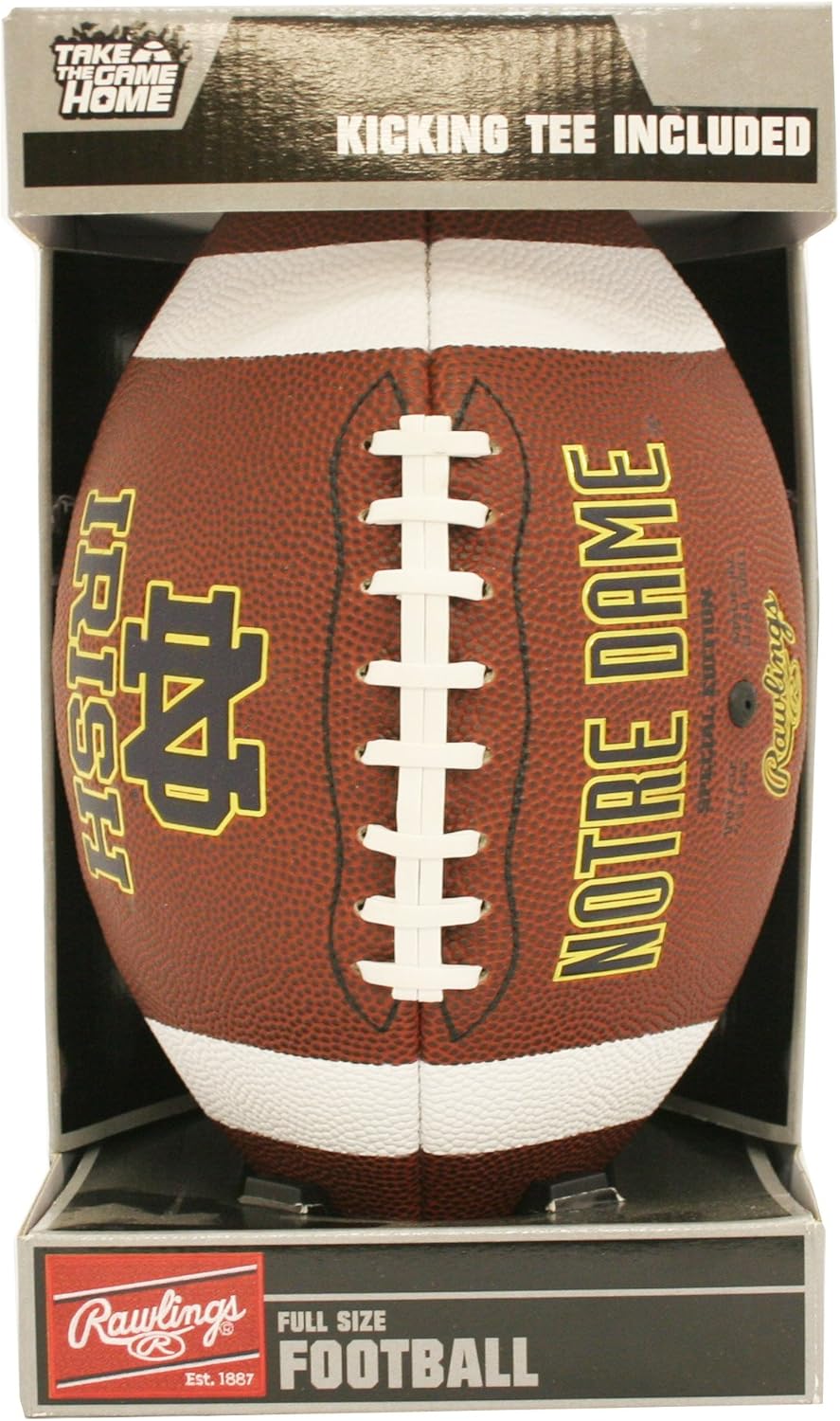NCAA Notre Dame Game Time Full Size Football : Sports & Outdoors