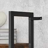 VASAGLE 14-Shelf Bookcase Industrial Style 24 x 158 x 166 cm Rustic Brown Black view 5