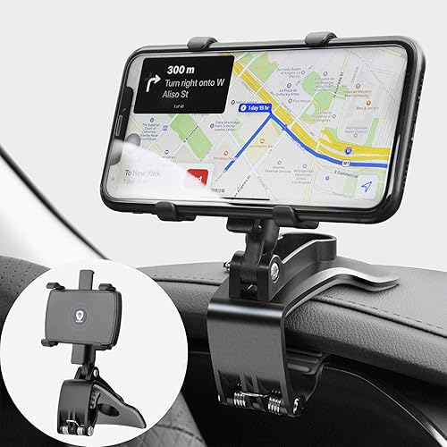 JunDa Car Phone Mount 360 Degree Rotation Dashboard Cell Phone