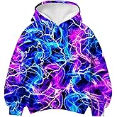 Idgreatim Boys 3D Graphic Hoodies Kids Casual Sport Thin Pullover Sweatshirt Size 7-14T