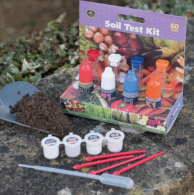 Garland W1026 Soil Test Kit - 60 Tests for pH, N, P & K Analysis