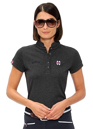 SPOOKS Poloshirt Damen Mädchen Kinder, Polo Shirt tailliert Sommer Tshirt Hemd Sport - Damenpoloshirts Kurzarm Viola - XS-XL
