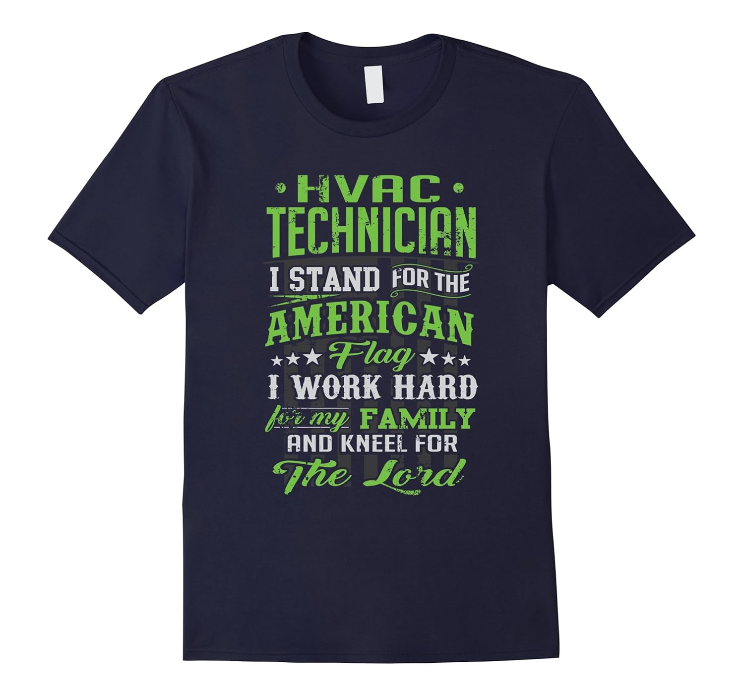 HVAC Technician Shirt I Stand For The Flag USA America Flag-ANZ