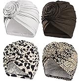 Artilady Stretch Turban Hats for Women - African Knot Headwraps Soft Pre Tied Bonnet Hair wrap Pretied for Black Women