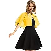 Women's Soft Chiffon Shawl Wraps Shrug for Evening Dress Wedding Cape Bolero Flapper Cover Up