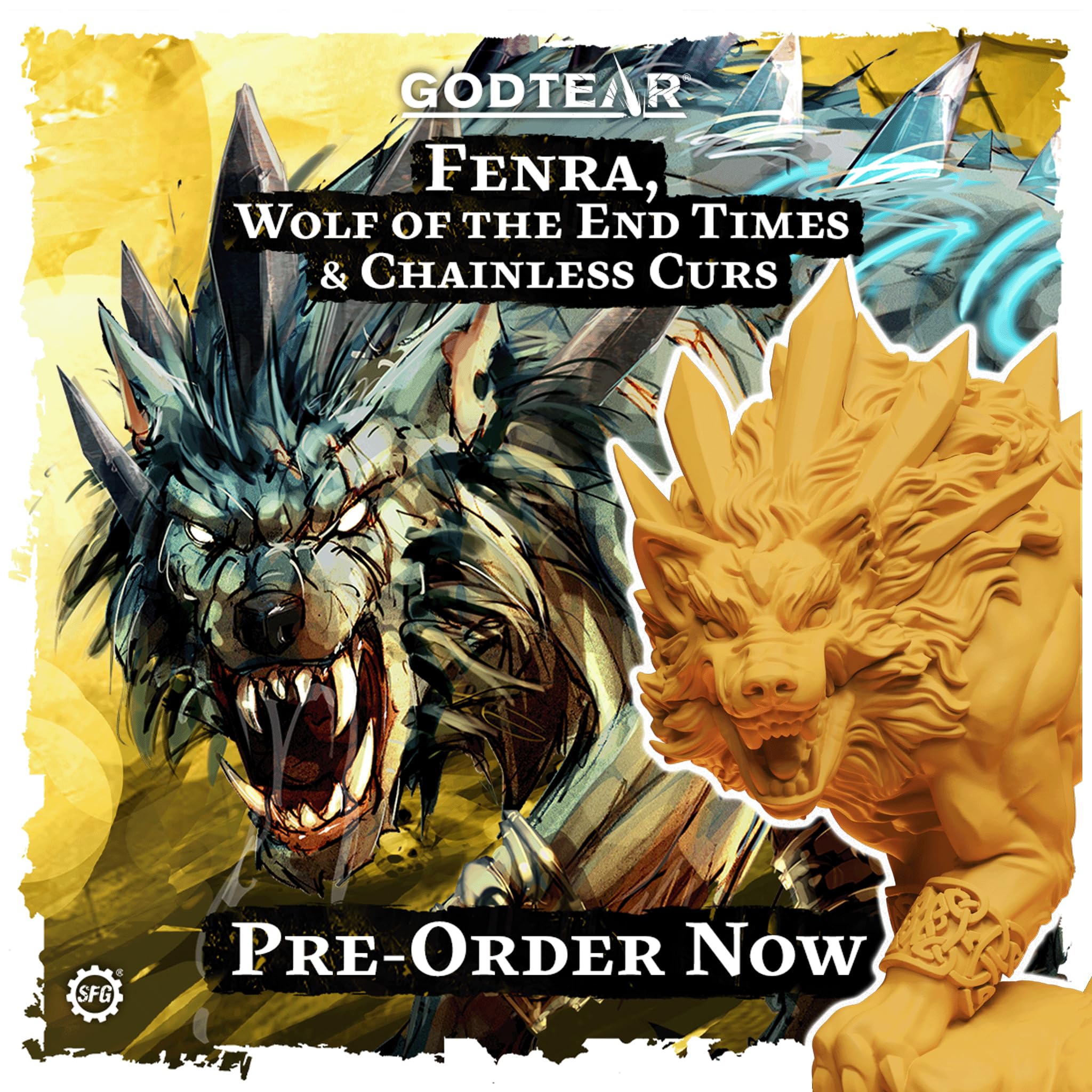 Steamforged Games Godtear Fenra, Wolf of the End Times & Chainless Curs Champions Set
