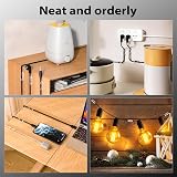 RYCHUI 60Pcs Cable Clips Self Adhesive Wire Organizer Transparent view 7