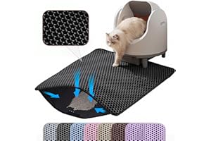 Petinstinct Cat Litter Mat, 60x45cm Large Honeycomb Double Layer Cat Litter Mat Trapper, Non Slip Waterproof Urine Proof Cat 