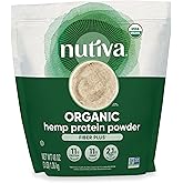 Nutiva USDA Organic Cold-Pressed Hemp Seed Plant Protein Power, 3 Pound, Fiber Plus with Essential Amino Acids, Non-GMO, Whole 30 Approved, Vegan & Keto