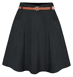 Belle Poque Women's Black Mini Skirt High Waisted