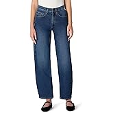 Amazon Essentials Women's Women's Low Stretch High-Rise Barrel Leg Jean