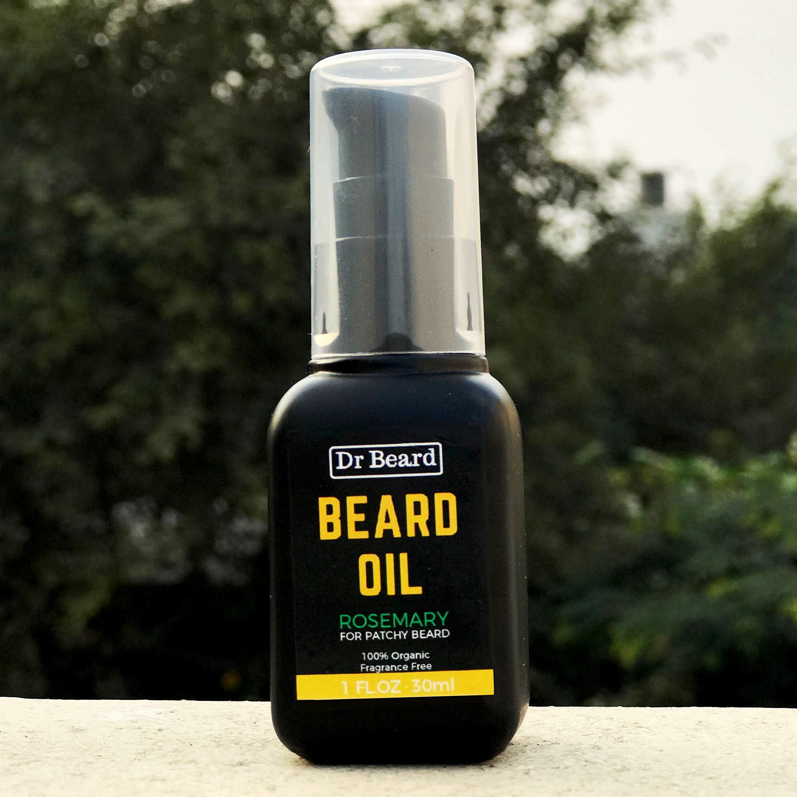 Fragrance Free Rosemary Beard Oil Conditioner, 100% Natural & Vegan for Groomed Beards, Moustaches and Moisturised Skin 30ml by Dr Beard
