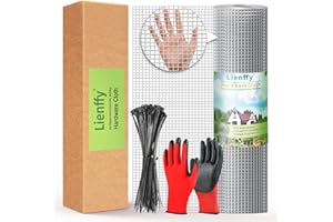 Lienffy Hardware Cloth 1/4 Inch 15inx20ft 23 Gauge Chicken Wire Fencing Hot dip Galvanized Welded Wire Mesh Roll for Crafts Poultry Netting Quail Rabbit Cage Chicken Run Coop Garden Metal Fence