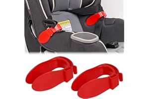 Doytn Car Seat Strap Organizer Clip – Keep Harness Straps Neat & Easily Accessible – Prevents Twisting & Tangling – Universal Fit for Infant, Toddler, and Booster Seats – Quick Installation (Red)