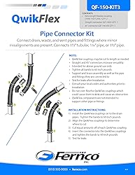 Fernco QwikFlex 24-in. Flexible Pipe Connector Kit