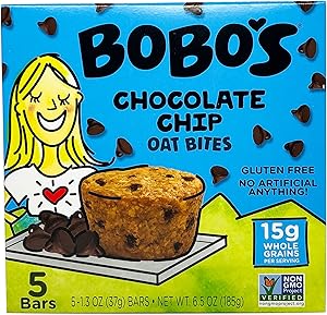 Bobo's Oat Bites Original with Chocolate Chips, 1.3 Oz, 5 Ct