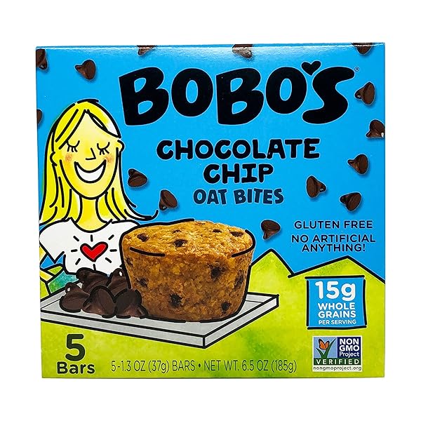 BOBO’S OAT BITES ORIGINAL WITH CHOCOLATE CHIPS, 1.3 OZ, 5 CT