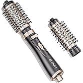 DAILYLIFE Rotating Hair Dryer Brush for Women, Spinning Blowout Brush, with 2 Brushes (1.5" 
2"), Ceramic Barrel, Negative I
