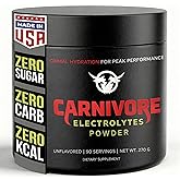 Carnivore Electrolytes Keto Electrolytes Powder - Premium Hydration for Balanced Support and Optimal Energy - Zero Sugar, Zero Calorie Electrolyte Powder for Daily Use - 90 Servings (Unflavored)
