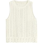 KIRUNDO Beach Vacation Clothes for Women Spring Summer Crochet Sweater Vest Tank Tops Cover Ups Resort Cruise Outfits 2026