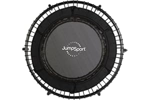 JumpSport Essential Steel-Frame Adult Mini Fitness Trampoline, 39", Models 220, 230 & 250 - Indoor Rebounder Exercise & Workout Equipment w/ No-Tip Stable Arched Legs, 250 Lbs Weight Rating