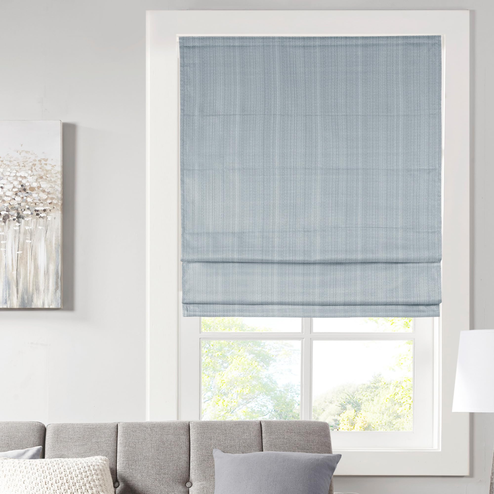 Madison Park Galen Cordless Roman Shades - Fabric
