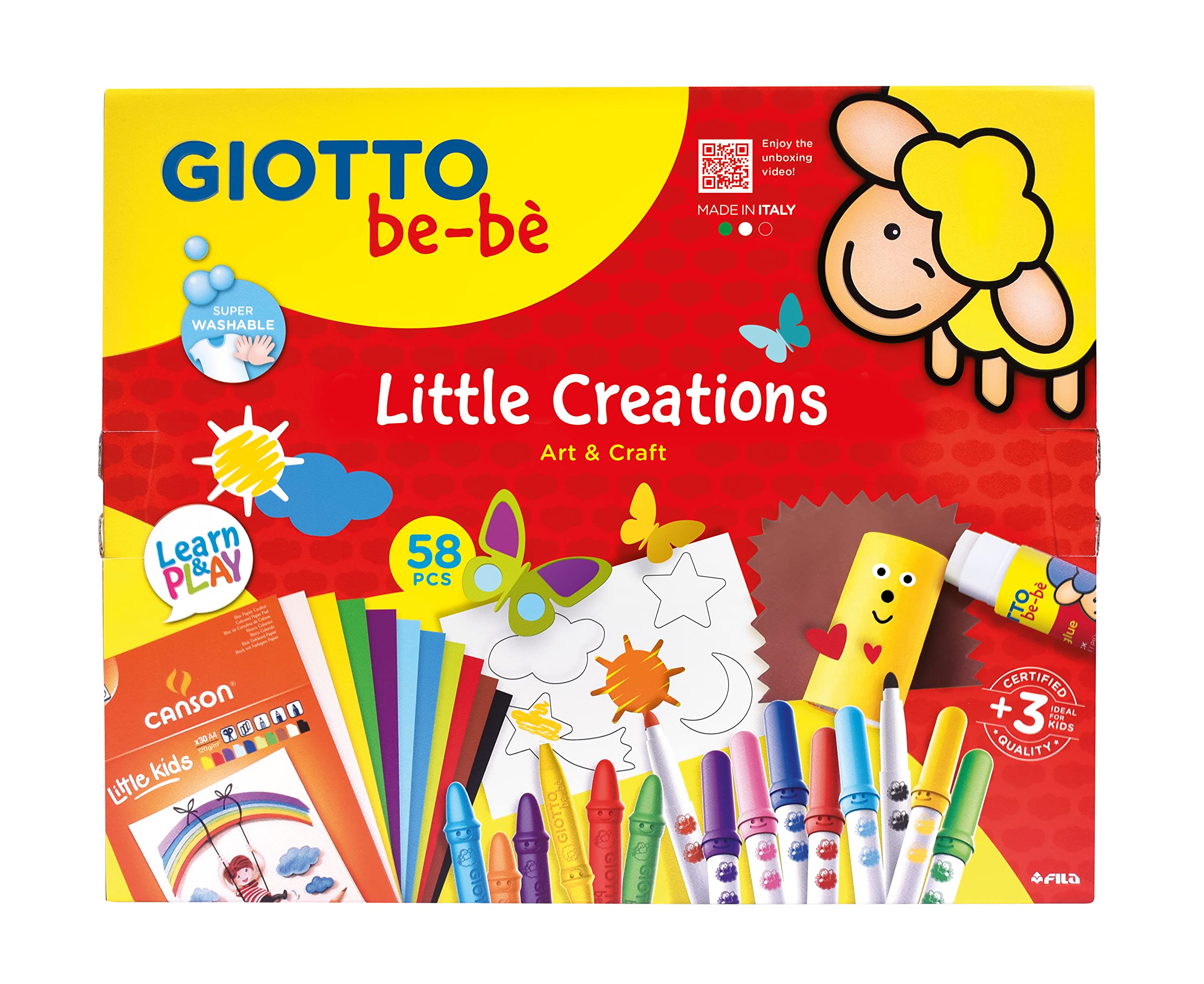 GIOTTO be-bè Art and Craft Little Creations Set, Assorted Colours and Tools, For Children