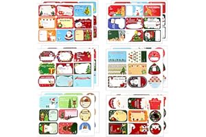 108pcs Tags & Labels, Self-Adhesive Cute Present Stickers - Xmas Name Gift Labels for Christmas Presents