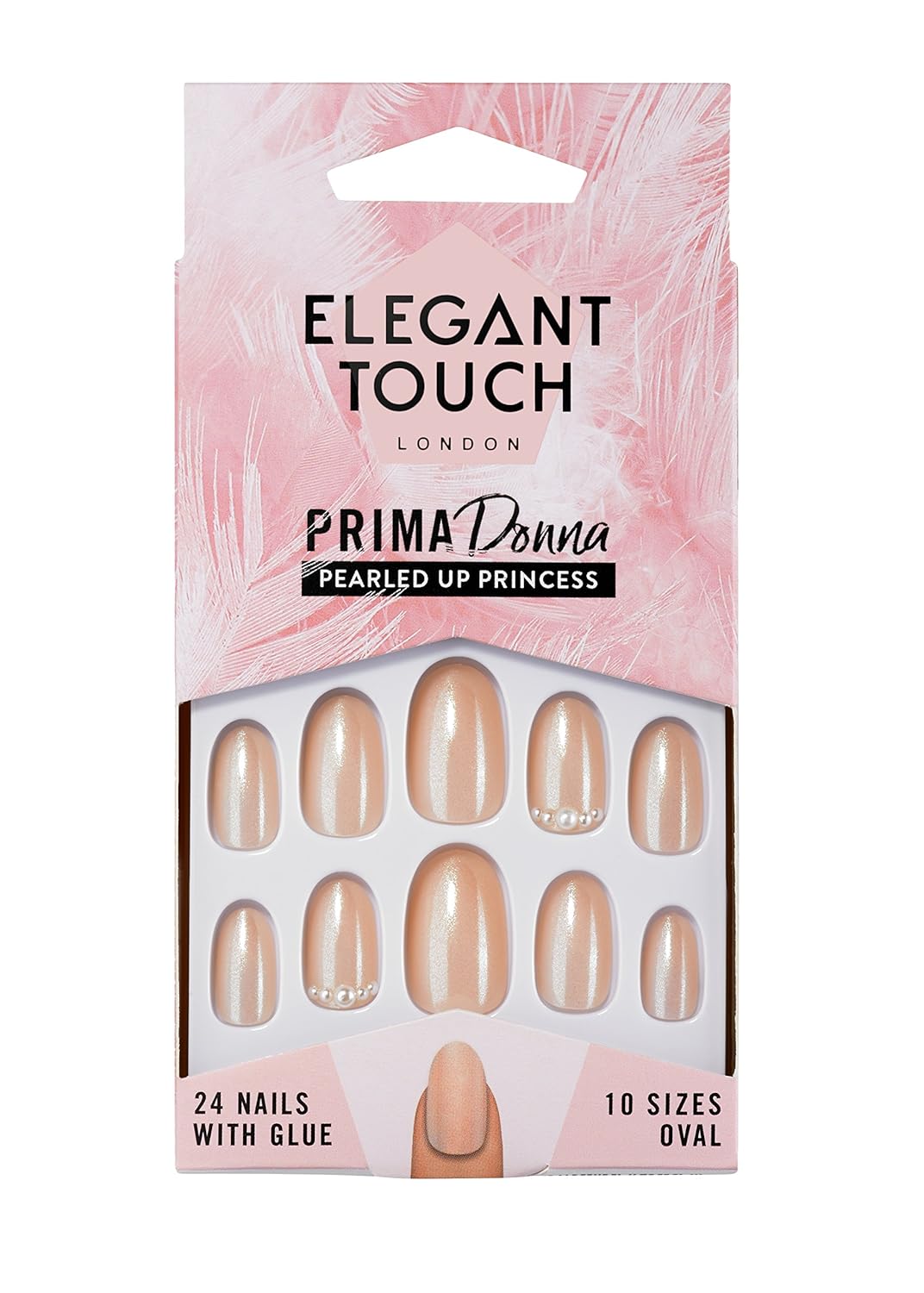 Elegant Touch Prima Donna False Nails Pearled Up Princess