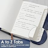 WEMATE Password Book with Lock and Alphabetical Tabs 600+ Entries view 6